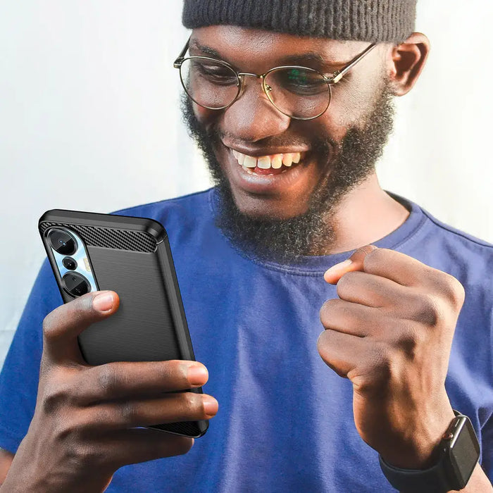 Carbon Case case for Infinix Hot 20S flexible silicone carbon cover black - Cell phone cases and covers<<<HurtelXML