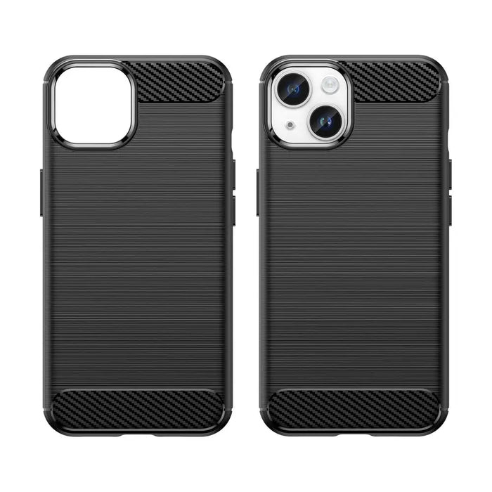Carbon Case for iPhone 14 Plus flexible gel back cover black - Cell phone cases and covers<<<HurtelXML