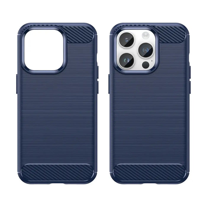 Carbon Case for iPhone 14 Pro Max flexible gel back cover blue - Cell phone cases and covers<<<HurtelXML