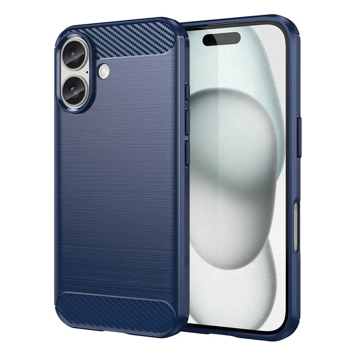 Carbon Case for iPhone 16 Plus - Blue - Cell phone cases and covers<<<HurtelXML