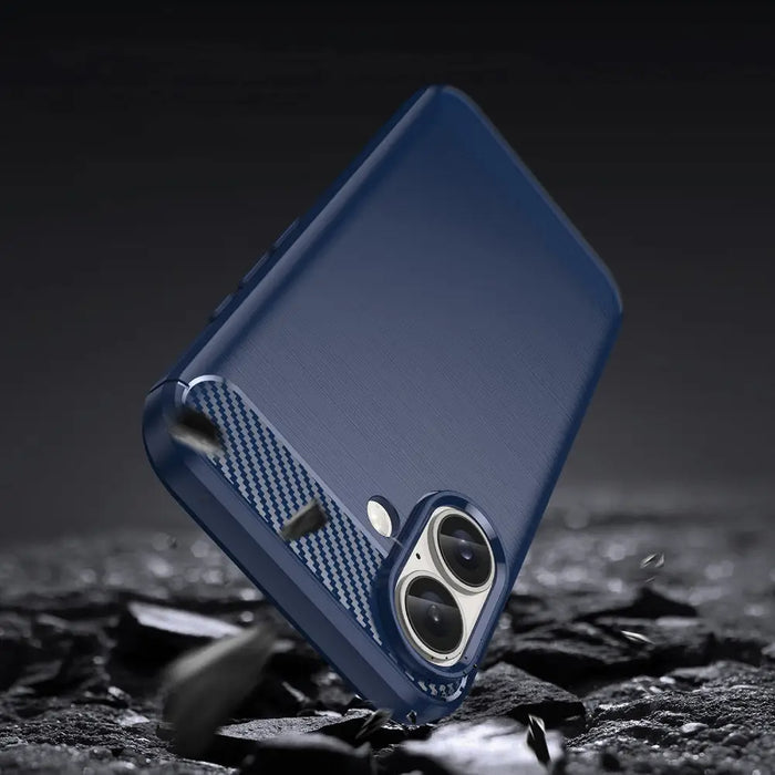 Carbon Case for iPhone 16 Plus - Blue - Cell phone cases and covers<<<HurtelXML
