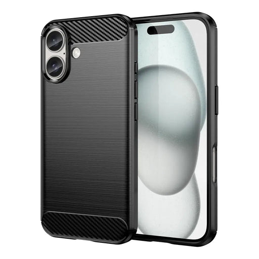 Carbon Case for iPhone 16 Plus Silicone Case - Black - Cell phone cases and covers<<<HurtelXML