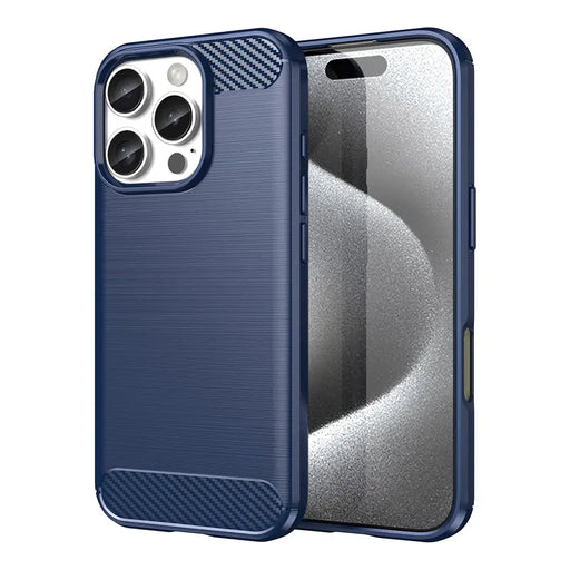Carbon Case for iPhone 16 Pro - Blue - Cell phone cases and covers<<<HurtelXML