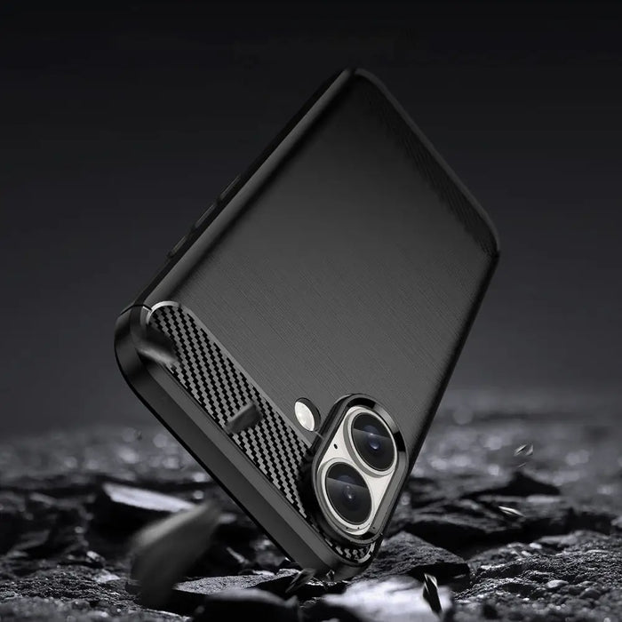 Carbon Case for iPhone 16 Silicone Case - Black - Cell phone cases and covers<<<HurtelXML