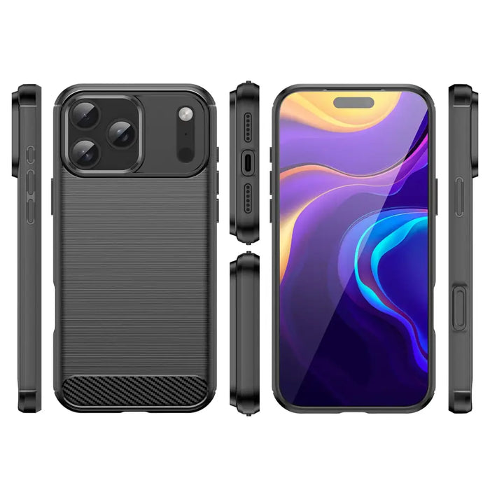 Carbon Case for iPhone 17 Pro - Black - Cell phone cases and covers<<<HurtelXML