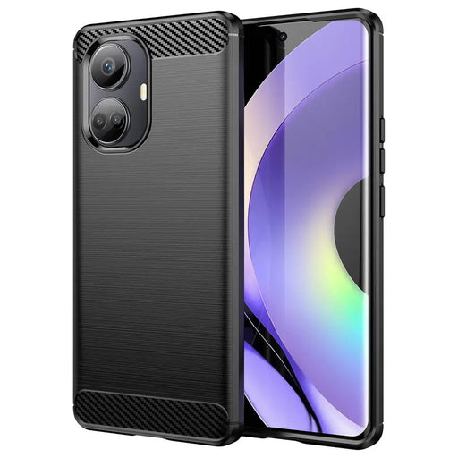 Carbon Case case for Realme 10 Pro+ flexible silicone carbon cover black - Cell phone cases and covers<<<HurtelXML