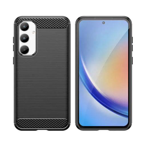 Carbon Case for Samsung Galaxy A35 - black - Cell phone cases and covers<<<HurtelXML