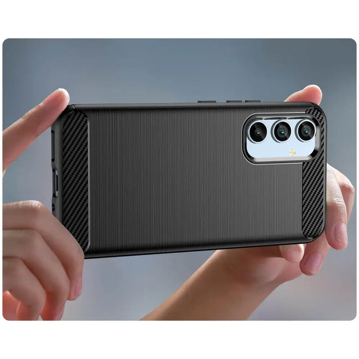 Carbon Case case for Samsung Galaxy A54 5G flexible silicone carbon cover black - Cell phone cases