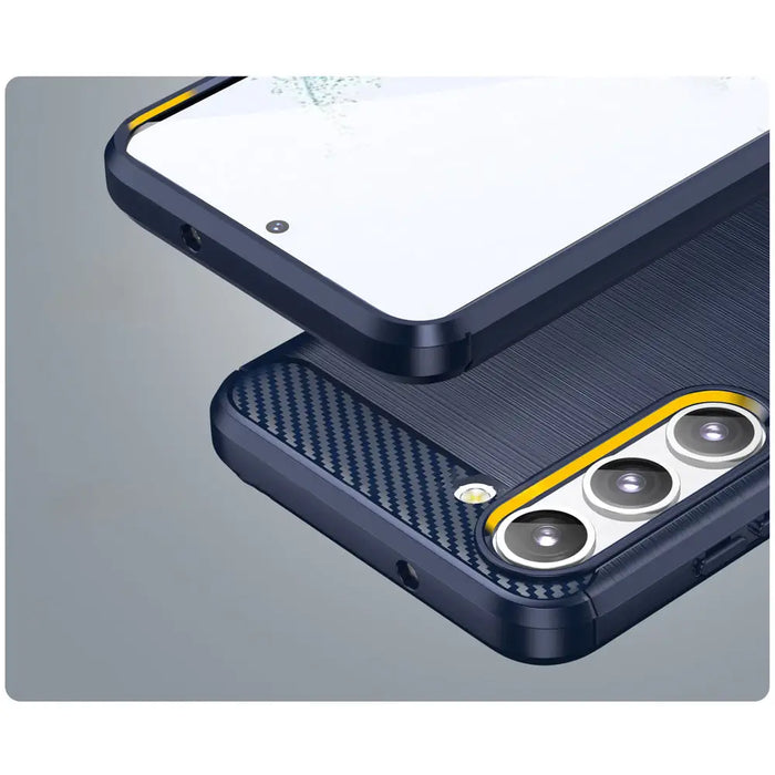 Carbon Case for Samsung Galaxy S23+ flexible silicone carbon cover blue - Cell phone cases and covers<<<HurtelXML