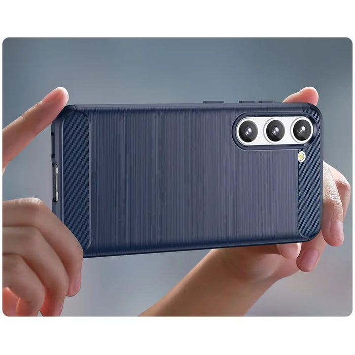Carbon Case for Samsung Galaxy S23 flexible silicone carbon cover blue - Cell phone cases and covers<<<HurtelXML