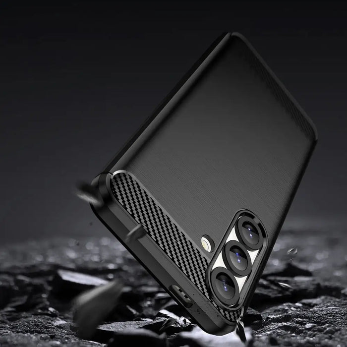 Carbon Case for Samsung Galaxy S25 - Black - Cell phone cases and covers<<<HurtelXML