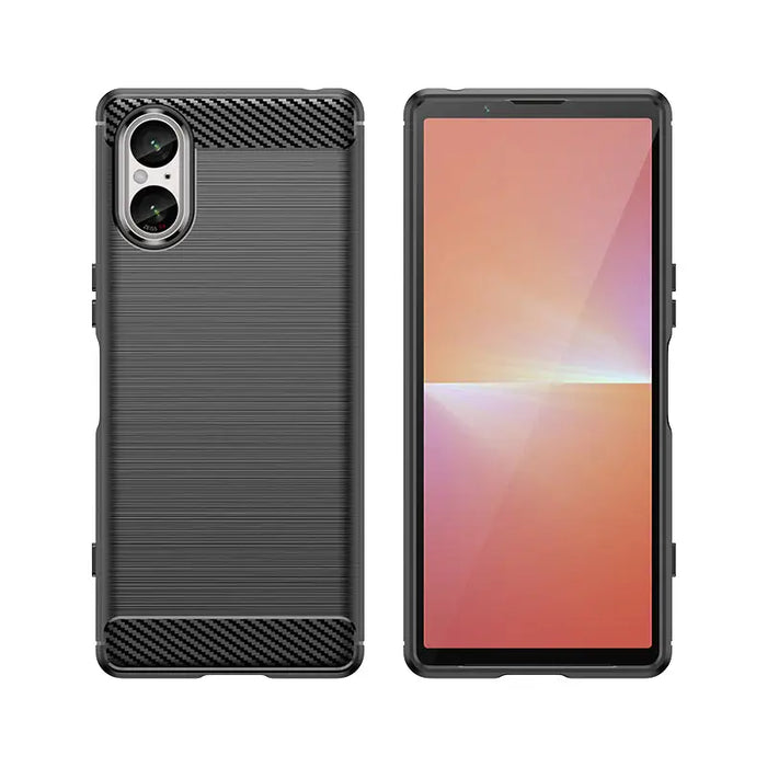 Carbon Case for Sony Xperia 5 V - black - Cell phone cases and covers<<<HurtelXML
