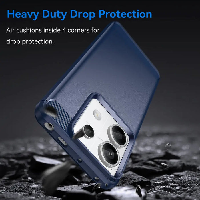 Carbon Case for Xiaomi Redmi Note 13 5G - blue - Cell phone cases and covers<<<HurtelXML