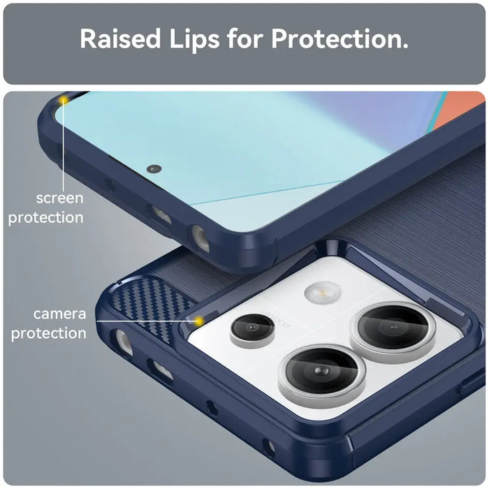 Carbon Case for Xiaomi Redmi Note 13 5G - blue - Cell phone cases and covers<<<HurtelXML