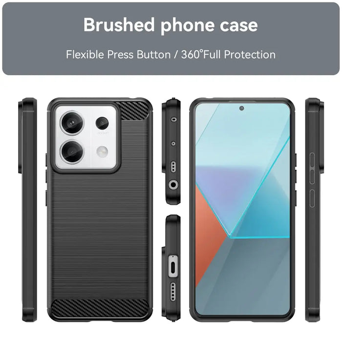 Carbon Case for Xiaomi Redmi Note 13 Pro - black - Cell phone cases and covers<<<HurtelXML