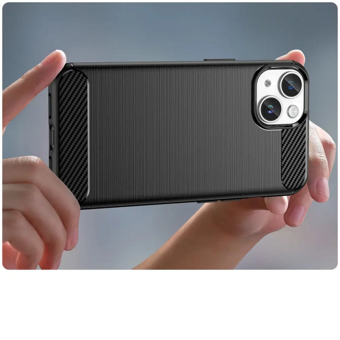 Carbon Case iPhone 14 case flexible gel back cover black - Cell phone cases and covers<<<HurtelXML