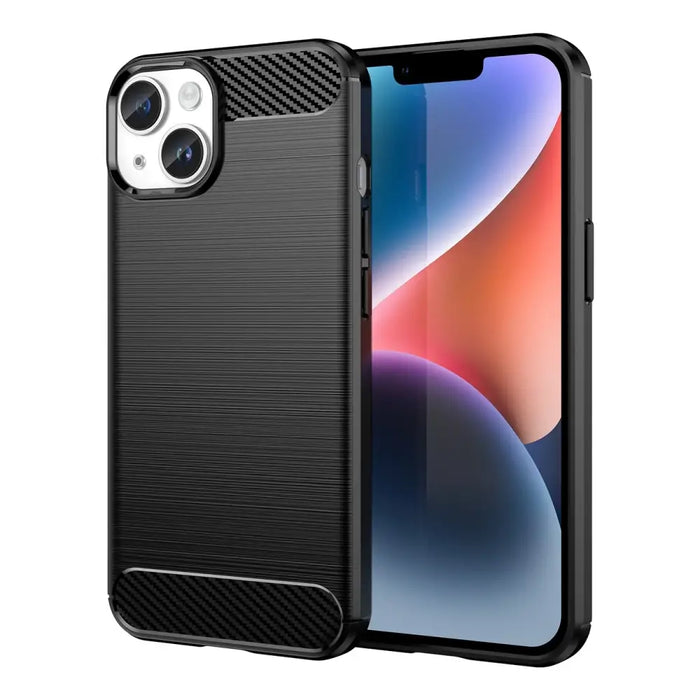 Carbon Case iPhone 14 case flexible gel back cover black - Cell phone cases and covers<<<HurtelXML
