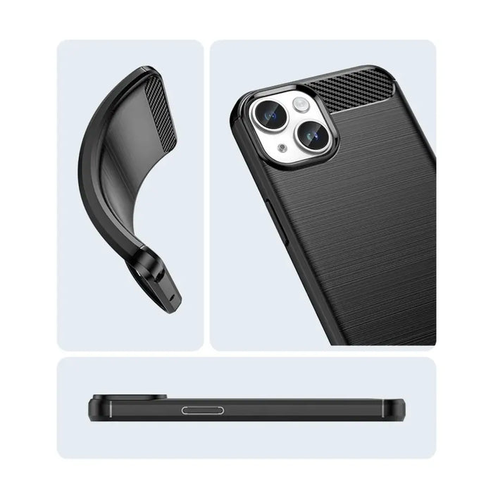 Carbon Case iPhone 14 case flexible gel back cover black - Cell phone cases and covers<<<HurtelXML