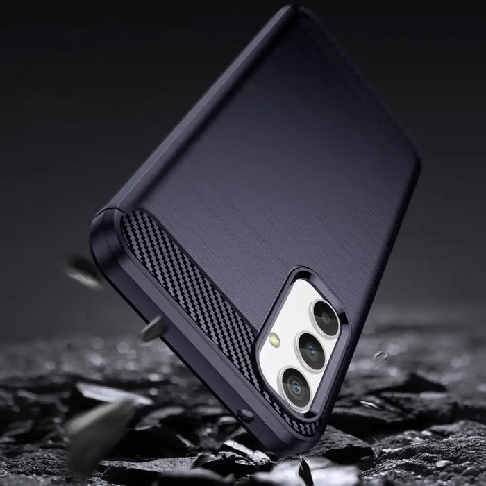 Carbon Case калъф за Samsung Galaxy A54 5G гъвкав силиконов карбоново покритие син - Cell phone cases
