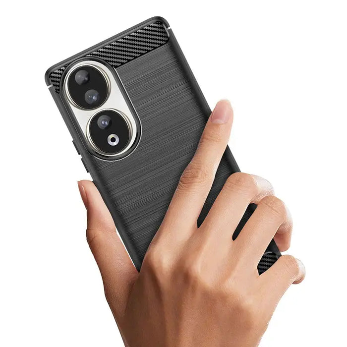 Carbon Case silicone case for Honor 90 - black - Cell phone cases and covers<<<HurtelXML