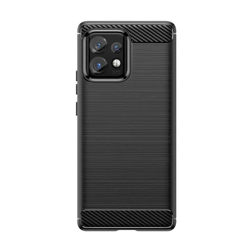 Carbon Case silicone case for Motorola Edge 40 Pro - black - Cell phone cases and covers<<<HurtelXML