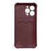 Card Armor Case Pouch Cover for iPhone 11 Pro Max Card Wallet Silicone Air Bag Armor Case Raspberry - Cell phone cases