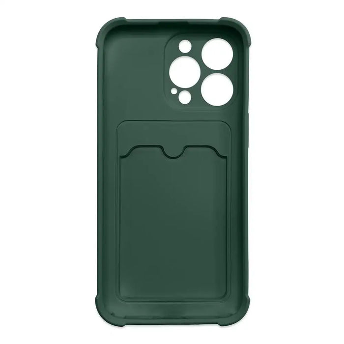 Card Armor Case Pouch Cover For iPhone 13 Mini Card Wallet Silicone Air Bag Armor Green - Cell phone cases