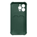 Card Armor Case Pouch Cover For iPhone 13 Mini Card Wallet Silicone Air Bag Armor Green - Cell phone cases