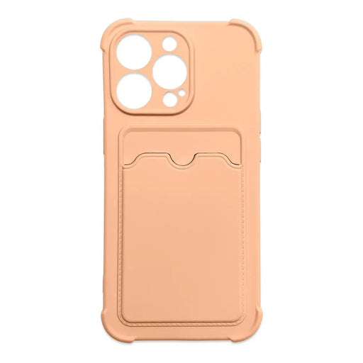 Card Armor Case Pouch Cover for iPhone XS Max Card Wallet Silicone Armor Case Air Bag Pink - Cell phone cases