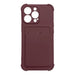 Card Armor Case Pouch Cover For Samsung Galaxy A32 4G Card Wallet Silicone Armor Cover Air Bag Raspberry - Cell phone