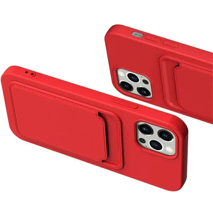 Card Case silicone case wallet with card pocket for Samsung Galaxy S22+ (S22 Plus) pink - Cell phone cases