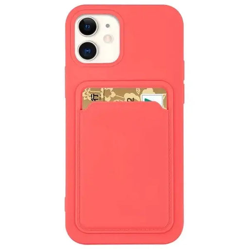 Card Case Silicone Wallet with Card Slot Documents for iPhone 11 Pro Orange - Cell phone cases and covers<<<HurtelXML