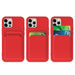 Card Case Silicone Wallet Wallet with Card Slot Documents for iPhone 11 Pro Max red - Cell phone cases