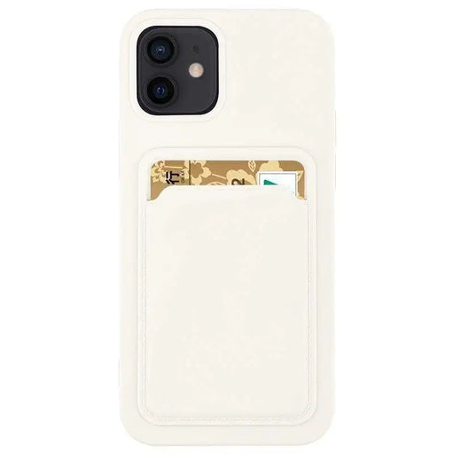 Card Case Silicone Wallet Case with Card Slot Documents for Samsung Galaxy S21 Ultra 5G white - Cell phone cases