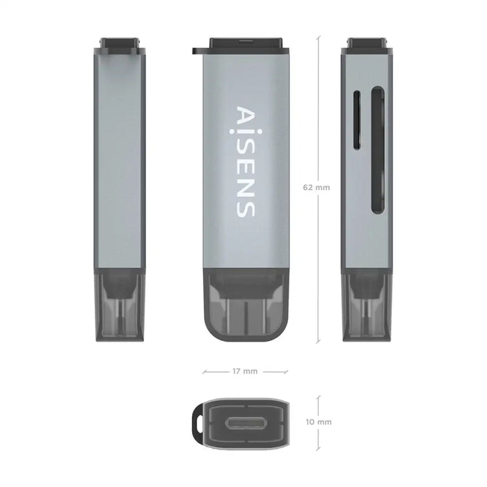 Card Reader Aisens ASCR-2C10-GR Grey - Компютър Мрежи и компоненти<<<Компютри| Електроника<<<BigBuy&&&Мулти Четец за