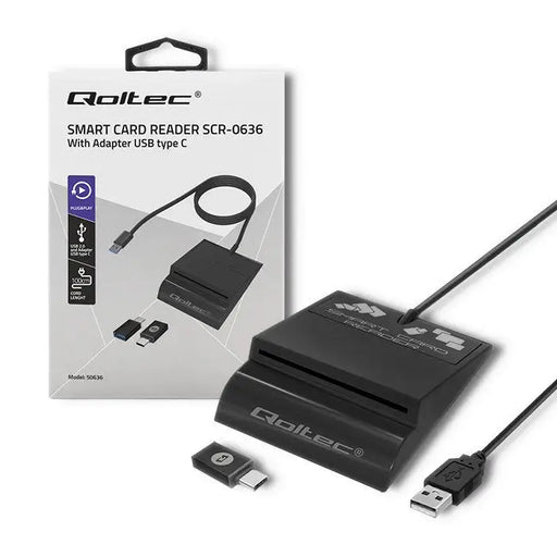 Card Reader Qoltec 50636 Black - Smart card readersAID-CKI<<<Auto IDAID<<<ActionPL&&&Мулти Четец за Карти<<<Компютър