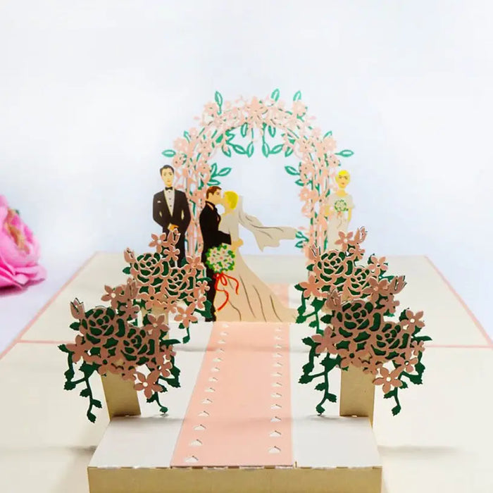 CARD THE WEDDING POP-UP ’THE WEDDING’ KIRIORI 10738 - Парти артикули<<<Декорации<<<Мебели и интериор<<<Praktiker
