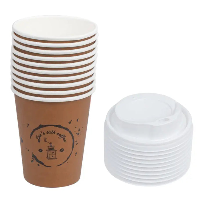 CARDBOARD CUPS WITH LID 8OZ ECO4HOME - Други кухненски пособия<<<Домашни потреби<<<Кухня<<<Praktiker