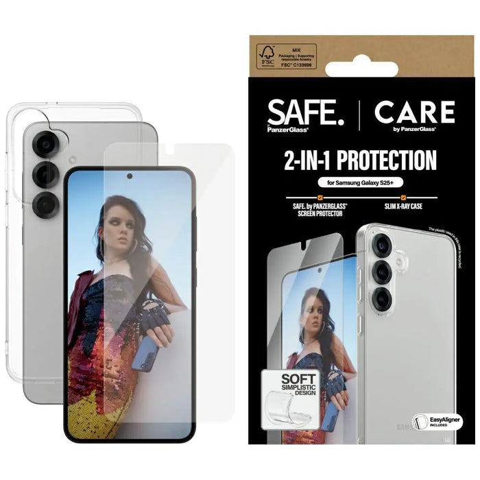 CARE by PanzerGlass Fashion 2in1 Case + Glass protection set for Samsung Galaxy S25+ - Cell phone cases