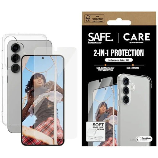 CARE by PanzerGlass Fashion 2in1 Case + Glass protection set for Samsung Galaxy S25 - Cell phone cases