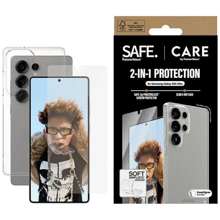 CARE by PanzerGlass Fashion 2in1 Case + Glass protection set for Samsung Galaxy S25 Ultra - Cell phone cases
