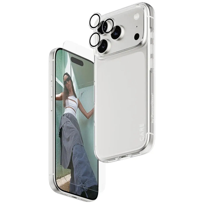 CARE by PanzerGlass Fashionable Combo 3in1 Case + Glass + Lens for iPhone 17 Pro - Cell phone cases