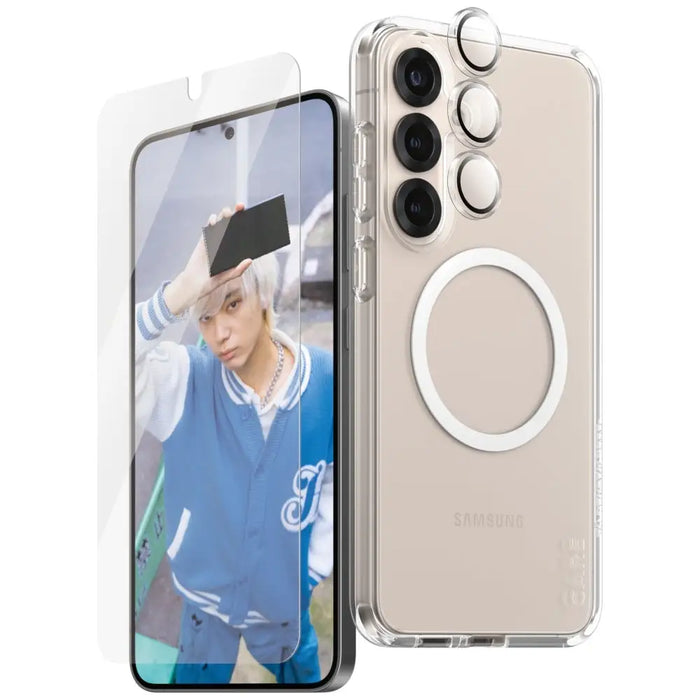 CARE by PanzerGlass Flagship 3in1 Case + Glass + Lens Protective Kit for Samsung Galaxy S25+ - Cell phone cases