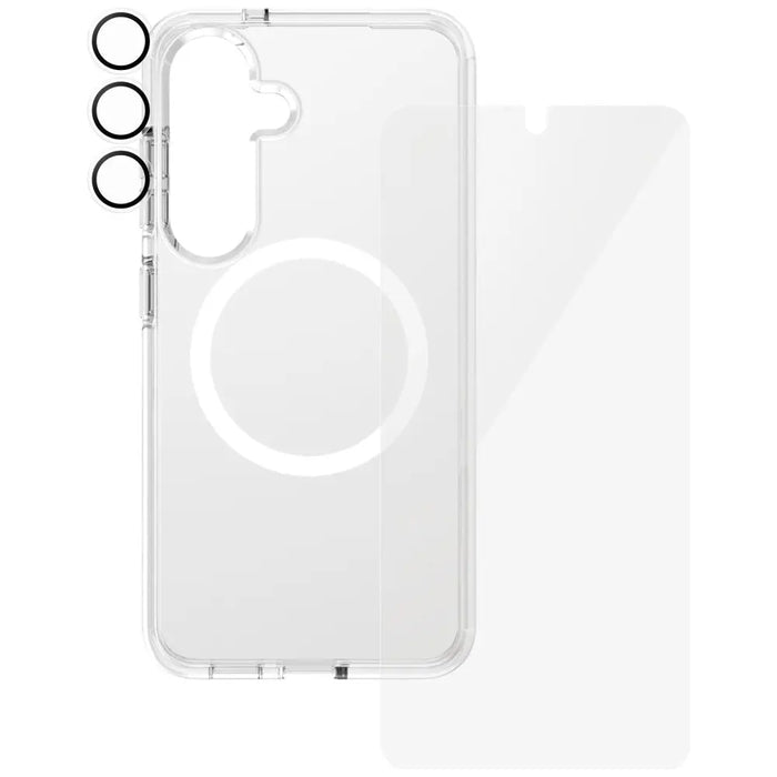 CARE by PanzerGlass Flagship 3in1 Case + Glass + Lens Protective Kit for Samsung Galaxy S25 - Cell phone cases