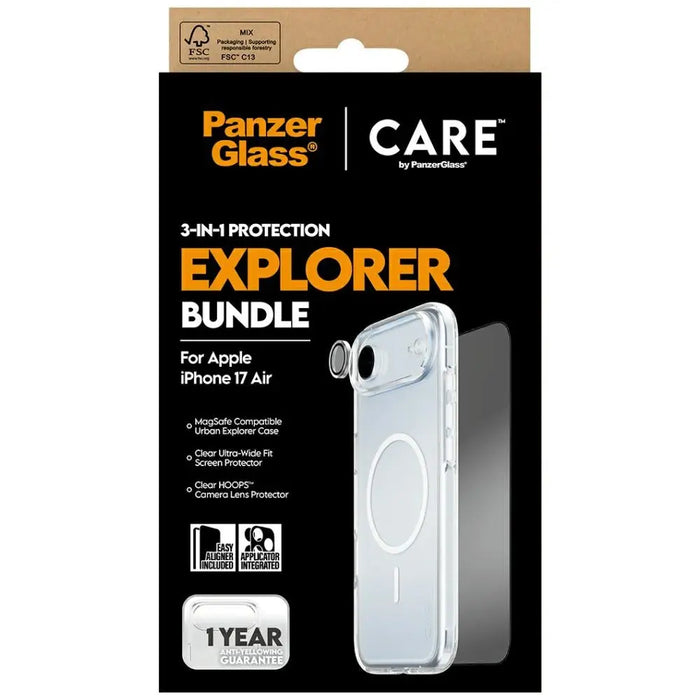 CARE by PanzerGlass Flagship Explorer 3-in-1 Case + Glass + Lens for iPhone Air - Cell phone cases