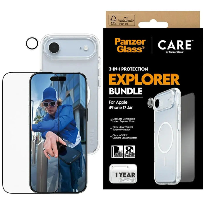 CARE by PanzerGlass Flagship Explorer 3-in-1 Case + Glass + Lens for iPhone Air - Cell phone cases