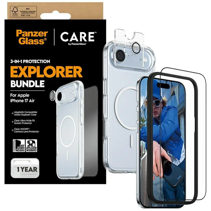 CARE by PanzerGlass Flagship Explorer 3-in-1 Case + Glass + Lens for iPhone Air - Cell phone cases