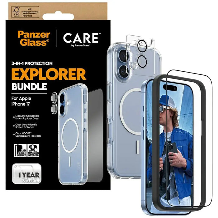 CARE by PanzerGlass Flagship Explorer 3in1 Case + Glass + Lens for iPhone 17 - Cell phone cases and covers<<<HurtelXML