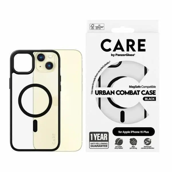 CARE by PanzerGlass Urban Combat Case MagSafe for iPhone 15 Plus - Black - Cell phone cases and covers<<<HurtelXML