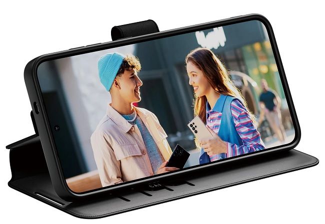 CARE by PanzerGlass Feature Wallet Kickstand Case for Samsung Galaxy S25 - Black